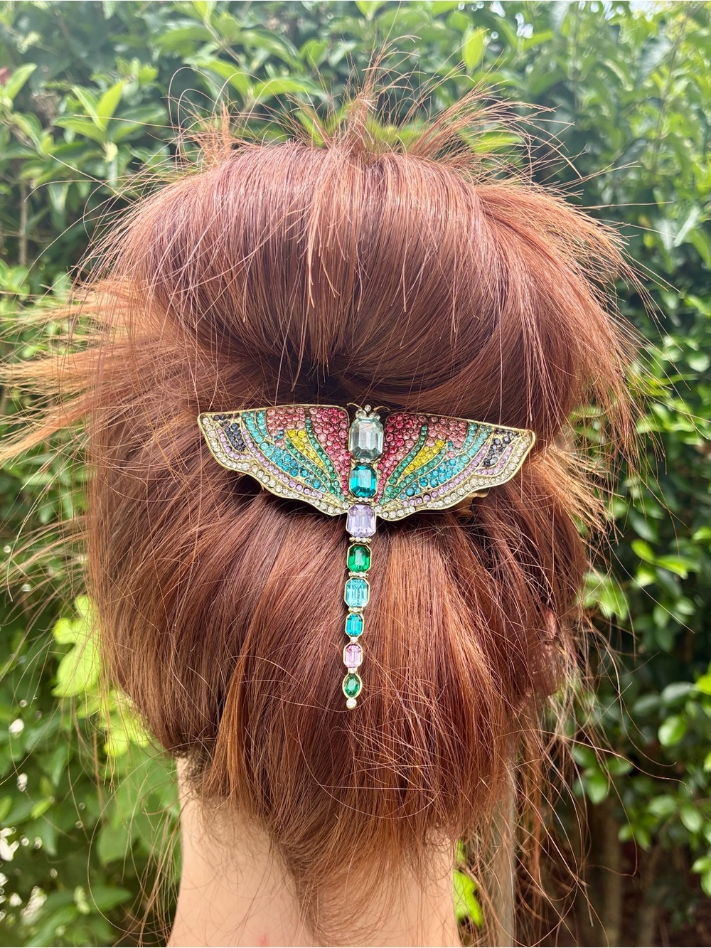 Handcrafted Lunar Moth Barrette